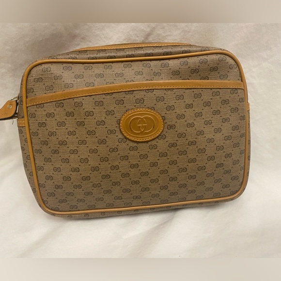 Gucci Micro GG Vintage Wristlet Cosmetic Pouch Microguccissima Coated Canvas - Picture 1 of 4
